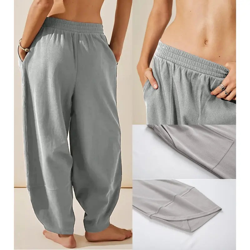 🔥SummerVibes Women's Baggy Wideleg Pants✨ | Casual Elastic Waisted ✦Palazzo Harem Pants✦ with Pockets👖 | 🚨LAST‑DAY LOW‑PRICE CLEARANCE SALE🚨