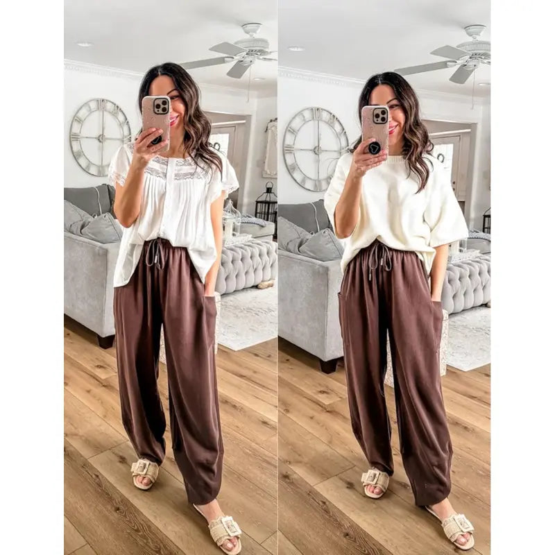 🔥SummerVibes Women's Baggy Wideleg Pants✨ | Casual Elastic Waisted ✦Palazzo Harem Pants✦ with Pockets👖 | 🚨LAST‑DAY LOW‑PRICE CLEARANCE SALE🚨