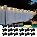 16pack Solar Deck Lights Solar Pool Lights Waterproof Led outdoor Decorations Solar Step Lights for Outdoor Stairs,Fence,Patio,Yard，Step Garden and Pathway