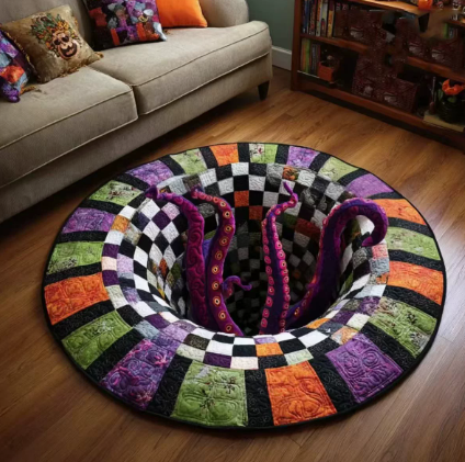 🎃Oversized 3D Optical Illusion Halloween Round Rug👻, 💀Spooky Skeleton Mummy Octopus Non‑Slip Floor Mat🕸️, 🦇Living Room Bedroom Halloween Decor Carpet🔮, There is a wide variety of styles.