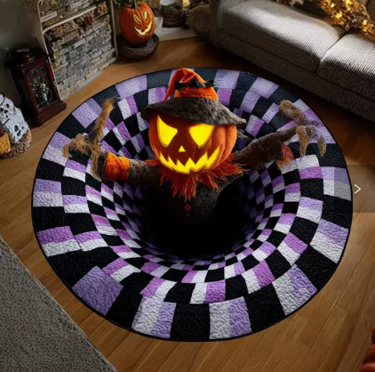 🎃Oversized 3D Optical Illusion Halloween Round Rug👻, 💀Spooky Skeleton Mummy Octopus Non‑Slip Floor Mat🕸️, 🦇Living Room Bedroom Halloween Decor Carpet🔮, There is a wide variety of styles.