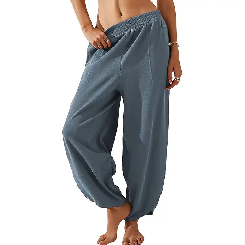 🔥SummerVibes Women's Baggy Wideleg Pants✨ | Casual Elastic Waisted ✦Palazzo Harem Pants✦ with Pockets👖 | 🚨LAST‑DAY LOW‑PRICE CLEARANCE SALE🚨