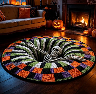 🎃Oversized 3D Optical Illusion Halloween Round Rug👻, 💀Spooky Skeleton Mummy Octopus Non‑Slip Floor Mat🕸️, 🦇Living Room Bedroom Halloween Decor Carpet🔮, There is a wide variety of styles.