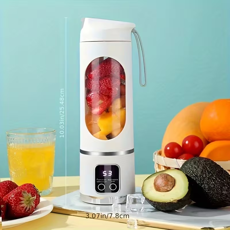 ✨15.22oz Portable Personal Blender with 12 Blades✨｜💜Rechargeable Purple💜 |✅BPA‑Free & Food‑Grade Materials,🔄Self‑Cleaning Function,⏱️Smart Timer Display,⚡USB‑C Charging, Ideal for Smoothies & Shakes