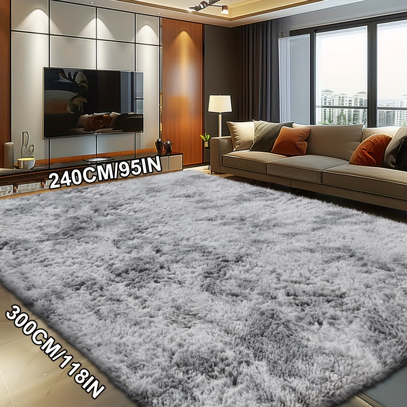 ✨1‑Piece Fluffy Plush Area Rug 🛋️ Luxury Indoor Home Rug | Multiple Colors & Sizes, Non‑Slip Bottom 🎯 Great for Living Room, Bedroom & Study, Perfect Home Decor