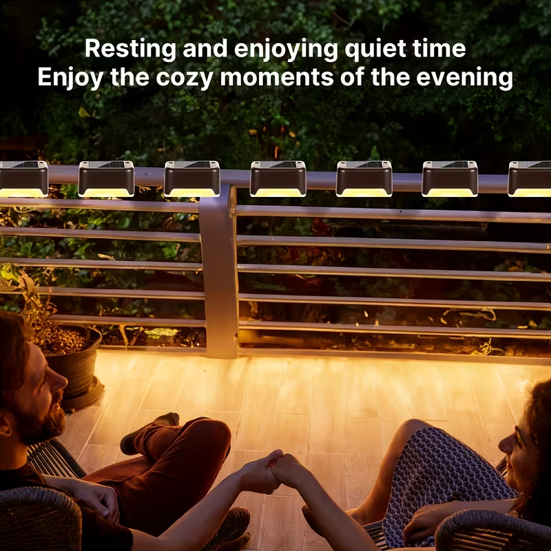 16pack Solar Deck Lights Solar Pool Lights Waterproof Led outdoor Decorations Solar Step Lights for Outdoor Stairs,Fence,Patio,Yard，Step Garden and Pathway
