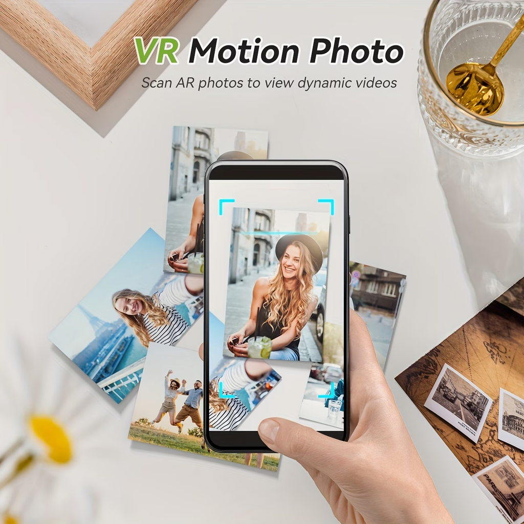 📸 Compact Wireless Portable Photo Printer 🔋 Rechargeable Built‑in Battery, Phone Connection for iPhone & Android, Practical Birthday Gift for Friends and Family