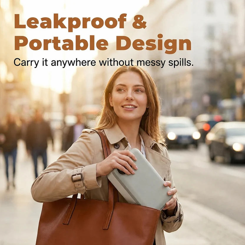 ⚡Portable Electric Self‑Heating Lunch Box 🍱 | USB‑C Rechargeable, 1L Capacity, Leakproof Container for Work, School, Road Trips