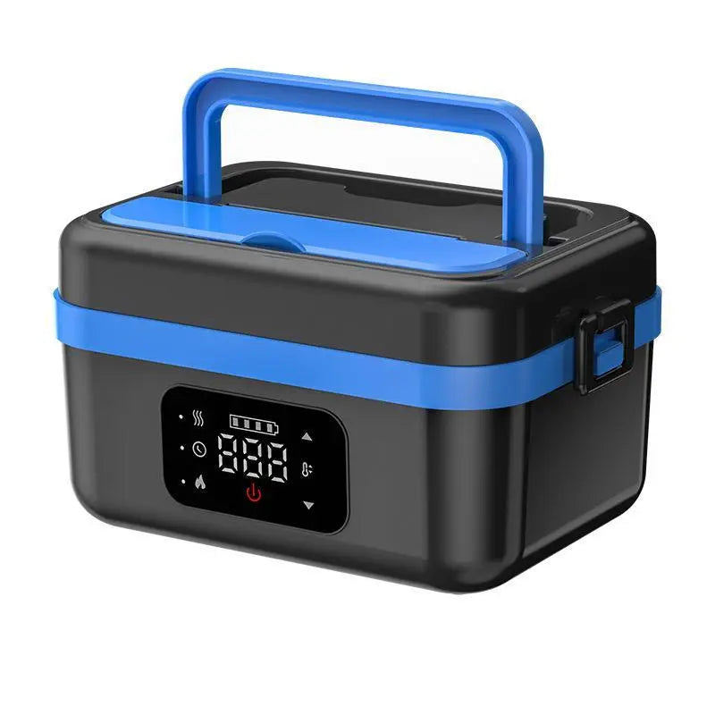 🔥 Self‑Heating Wireless Charging Lunch Box✨ | ⏱️ Timer Function ✦1L Portable Insulated Hard‑Plastic Box ✦ For School Work Travel #GlobalSelection