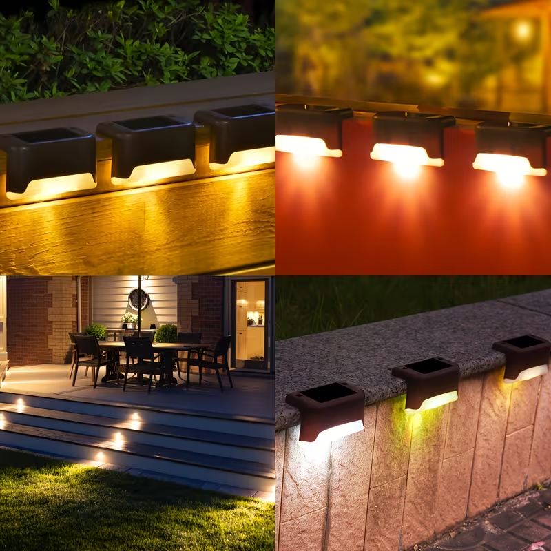 16pack Solar Deck Lights Solar Pool Lights Waterproof Led outdoor Decorations Solar Step Lights for Outdoor Stairs,Fence,Patio,Yard，Step Garden and Pathway