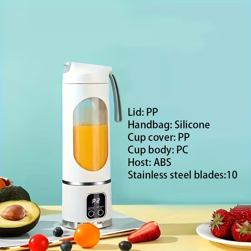 ✨15.22oz Portable Personal Blender with 12 Blades✨｜💜Rechargeable Purple💜 |✅BPA‑Free & Food‑Grade Materials,🔄Self‑Cleaning Function,⏱️Smart Timer Display,⚡USB‑C Charging, Ideal for Smoothies & Shakes