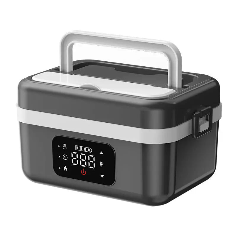 🔥 Self‑Heating Wireless Charging Lunch Box✨ | ⏱️ Timer Function ✦1L Portable Insulated Hard‑Plastic Box ✦ For School Work Travel #GlobalSelection