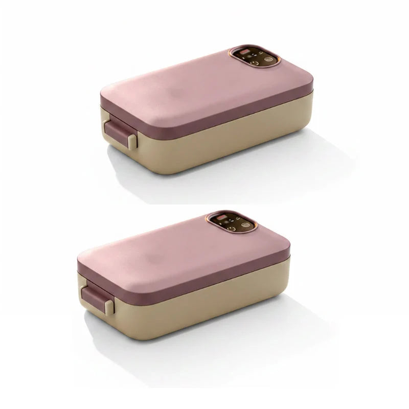 🍱🔋 Rechargeable Self‑Heating Electric Lunch Box ⚡🌡️ 1L Portable Leak‑Proof for School Office Travel
